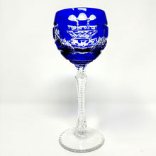 Load image into Gallery viewer, Blue Claddagh Hock Wine Glass