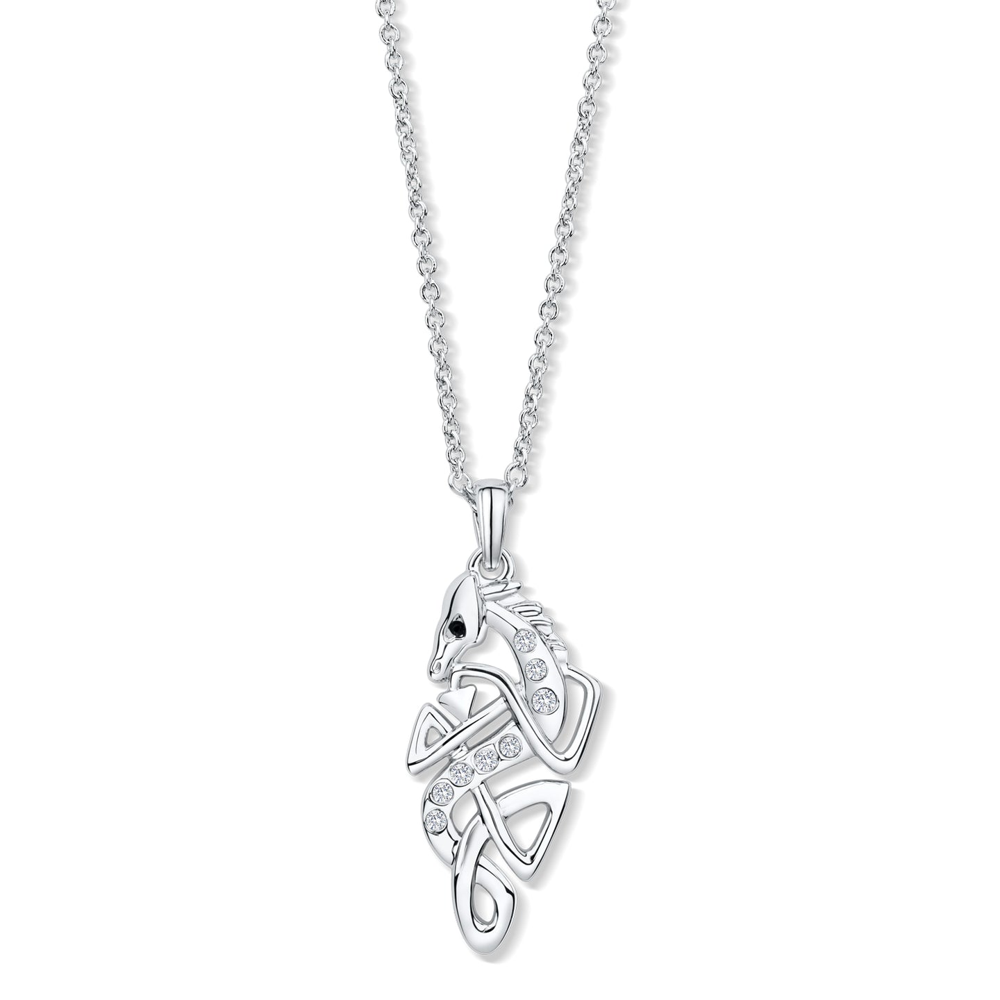 Celtic Horse Crystal Pendant