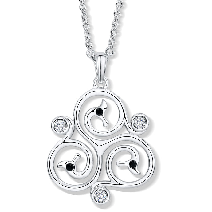 Celtic Triskele Crystal Pendant