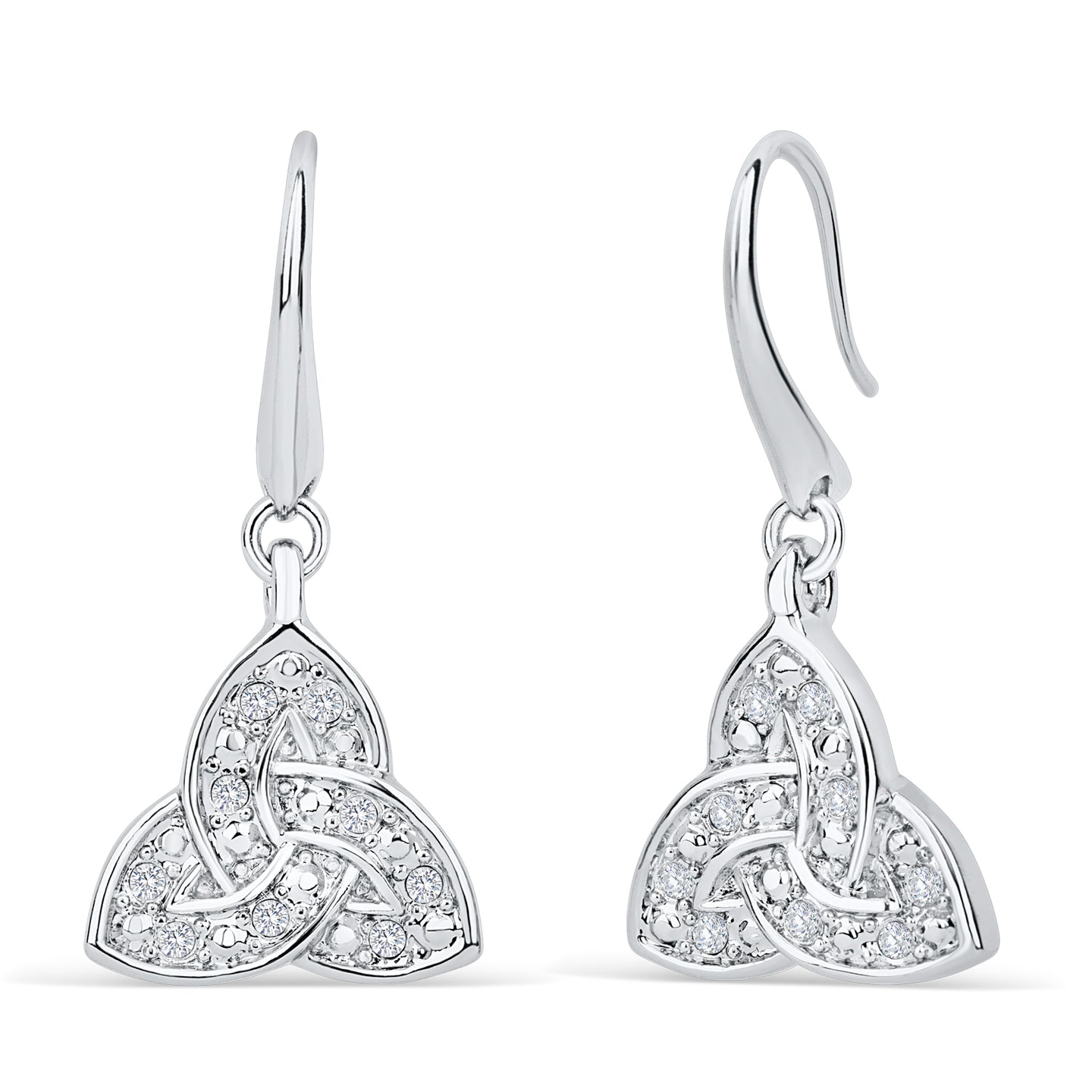 Trinity Knot Crystal Earrings