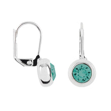 Load image into Gallery viewer, Solitaire Round Bezel Lever Back Earrings