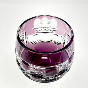 Amethyst Claddagh Hock Wine Glasses - 50th Anniversary LIMITED EDITION