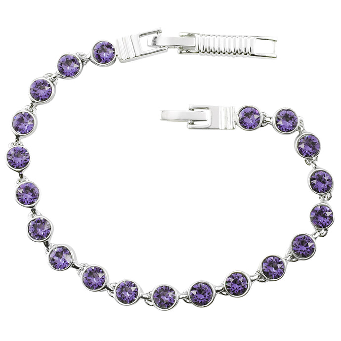 Tanzanite Crystal Tennis Bracelet (Small)