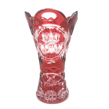 Load image into Gallery viewer, Red Claddagh Scalloped Vase